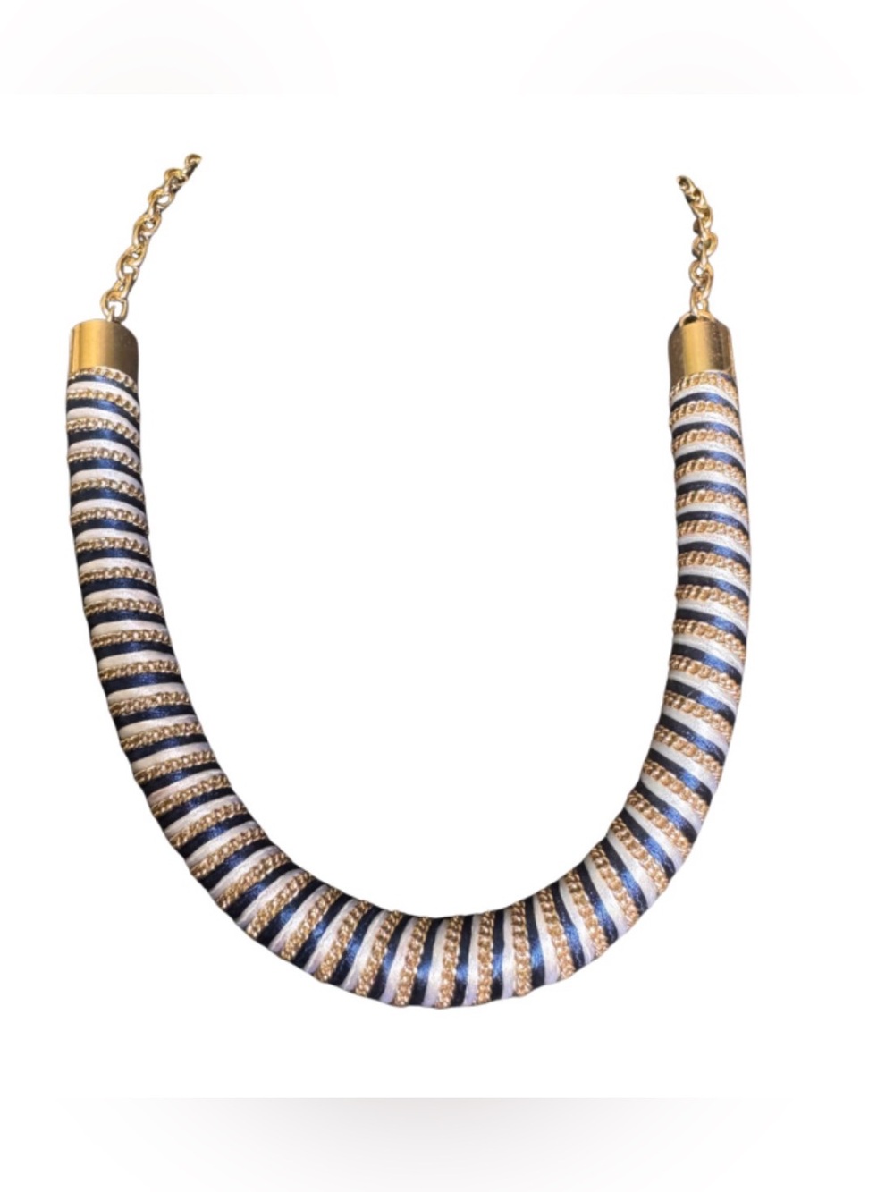 Blue and White Rope Necklace